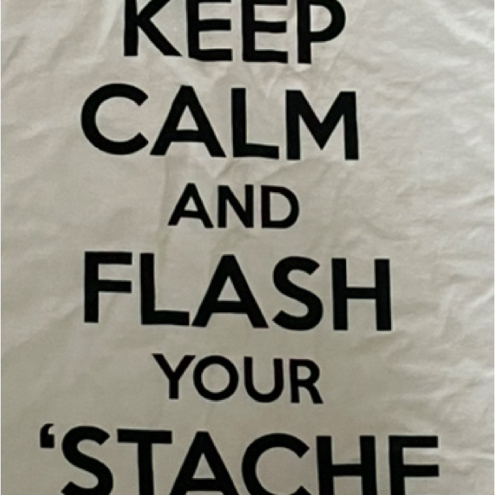Dr McGillicuddy’s keep calm and flash your stache Men’s tshirt size L